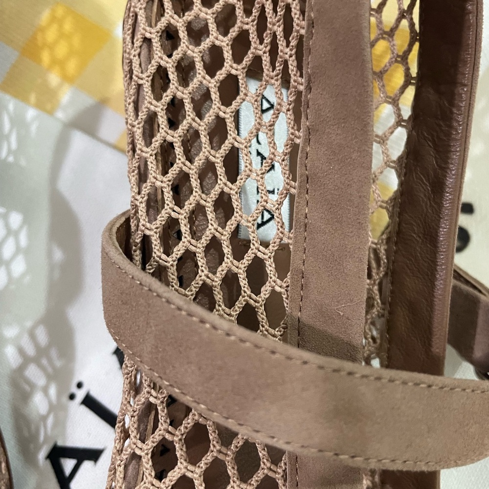 ALAIA Nude Mesh Mary Jane Flats - Picture 6 of 15